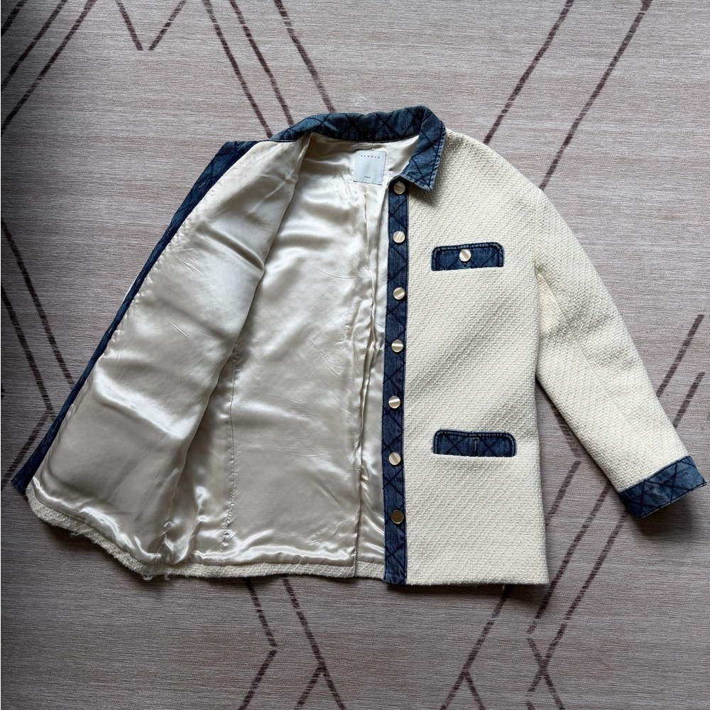 Sandro Tweed and Denim Jacket - Picture 4 of 7